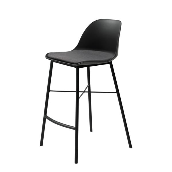 Črn barski stol Unique Furniture Whistler