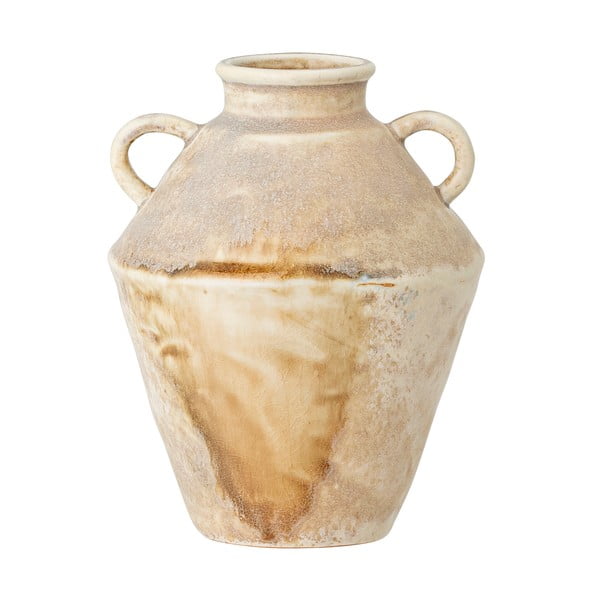 Vaza iz bež keramike Bloomingville Ines, višina 18 cm
