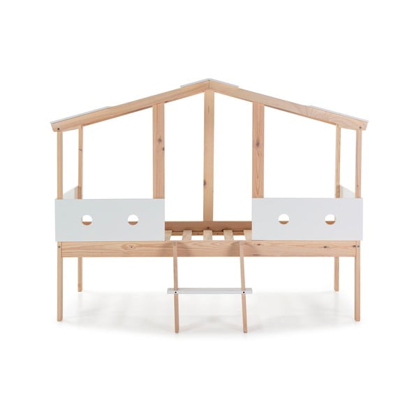 Bela dvignjena otroška postelja Marckeric Compte, 90 x 190 cm