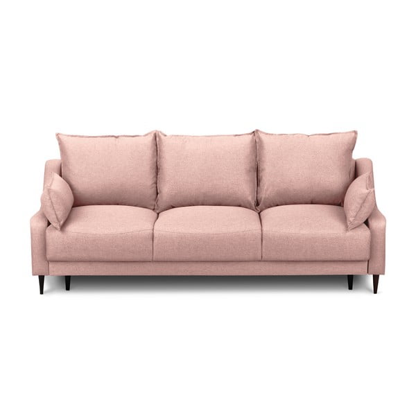 Roza raztegljiv kavč s prostorom za shranjevanje Mazzini Sofas Ancolie, 215 cm