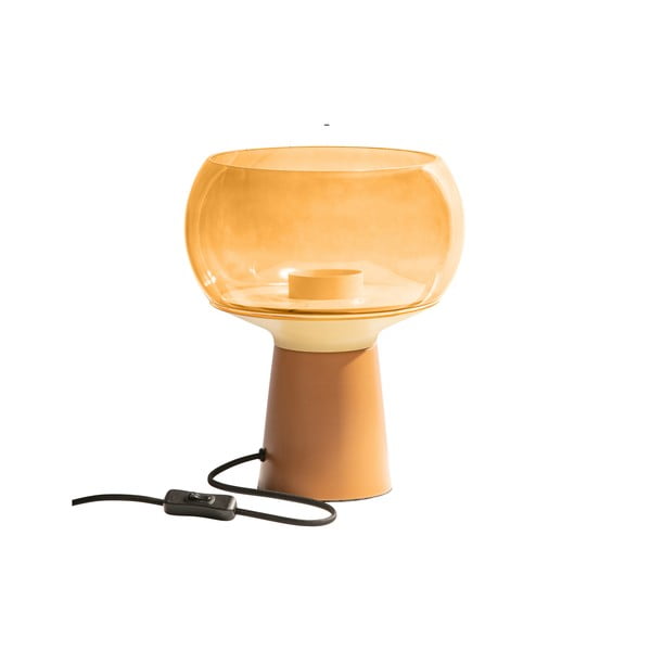 Oranžna kovinska namizna svetilka BePureHome, višina 28 cm
