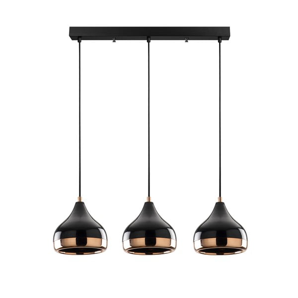 Viseča svetilka v črno-medeni barvi s 3 žarnicami Opviq Yildo Long
