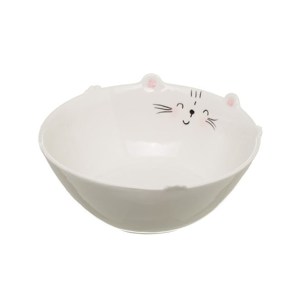 Bela porcelanasta skleda Unimasa Kitty, ⌀ 16,1 cm