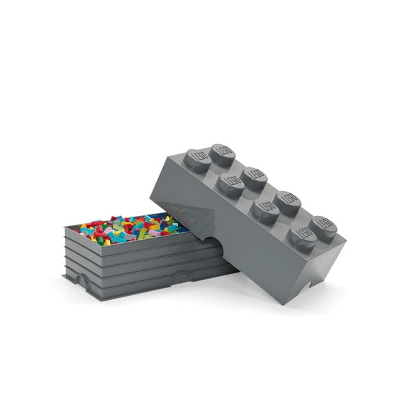 Otroška temno siva škatla za shranjevanje LEGO® Rectangle