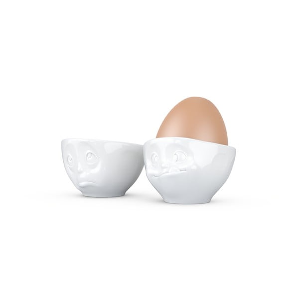 Komplet 2 skodelic za jajca iz belega porcelana 58products Oh Please, prostornina 100 ml