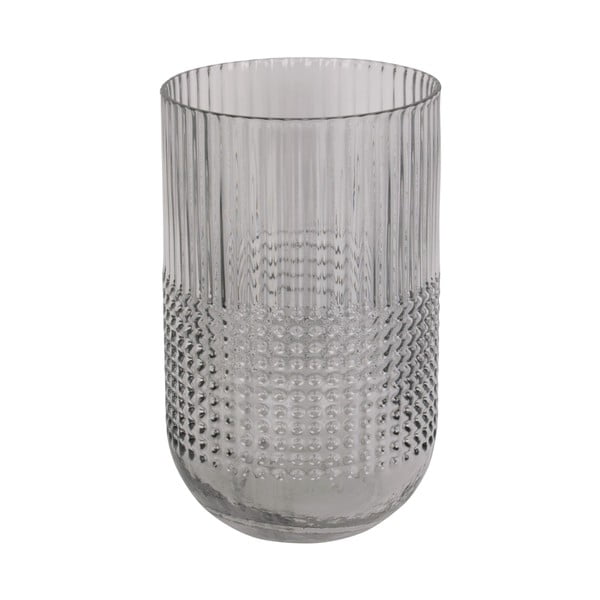 Siva steklena vaza PT LIVING Attract, višina 20 cm
