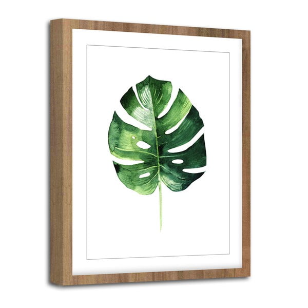 Slika Styler Modernpik Greenery Wooden Monstera, 30 x 40 cm