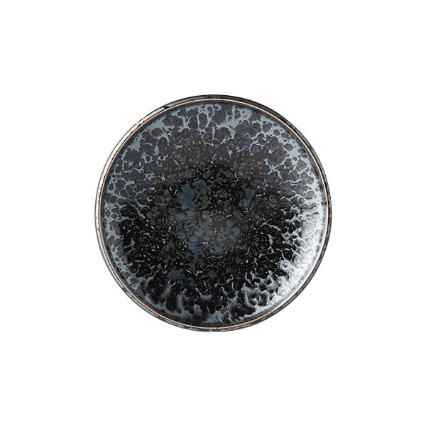 Črno-siv keramičen krožnik MIJ Pearl, ø 17 cm