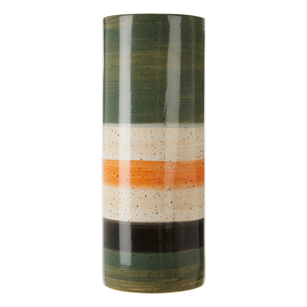 Zeleno-bela keramična vaza Premier Housewares Sorrell, višina 40 cm