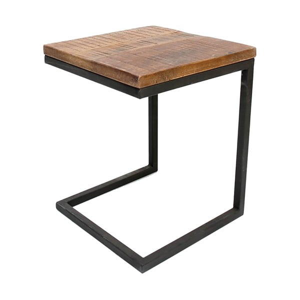 Črna klubska mizica iz mangovega lesa LABEL51 Box