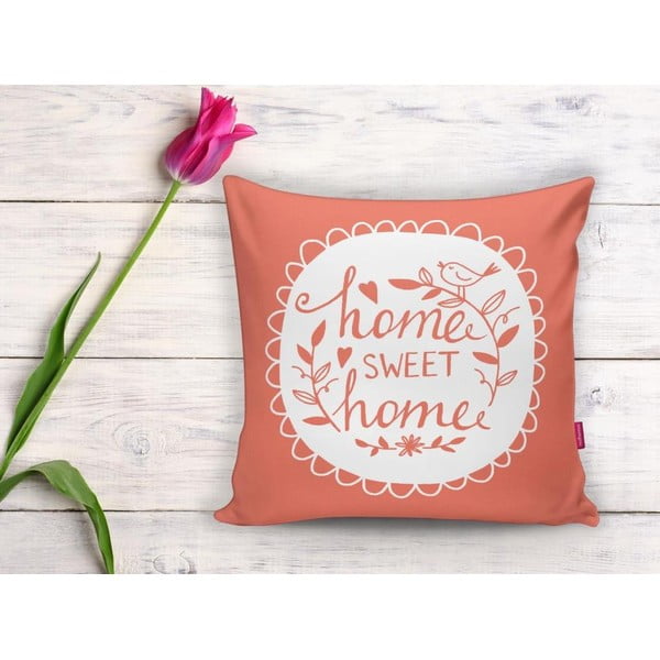 Oranžna prevleka za vzglavnik Minimalist Cushion Covers Home Sweet Home, 45 x 45 cm