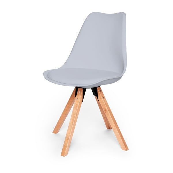 Komplet 2 sivih stolov z nogami iz bukovega lesa loomi.design Eco