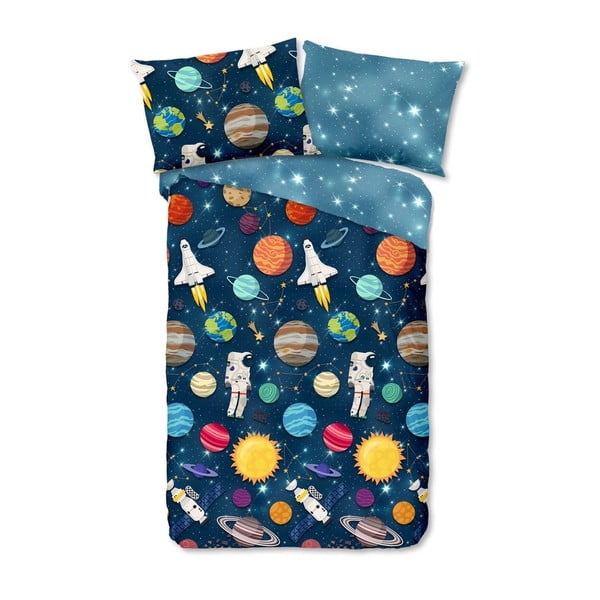 Otroška flanelna posteljnina Good Morning Spaceworld, 140 x 200 cm