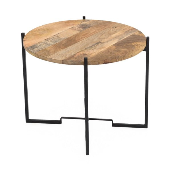 Kavna mizica z železno konstrukcijo WOOX LIVING Fera, ⌀ 63 cm