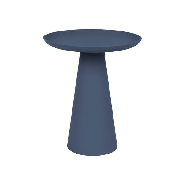 Modra aluminijasta kavna mizica White Label Ringar, ø 34,5 cm