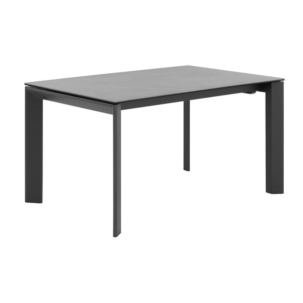 Antracitno siva raztegljiva jedilna miza sømcasa Tamara, 160 x 90 cm