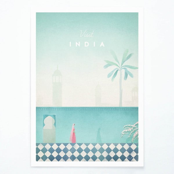 Plakat Travelposter India, A3