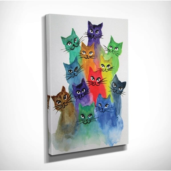 Slika na platnu Happy cats, 30 x 40 cm