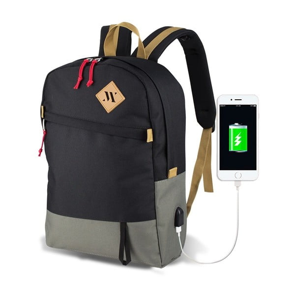 Sivo-črn nahrbtnik z USB priključkom My Valice FREEDOM Smart Bag