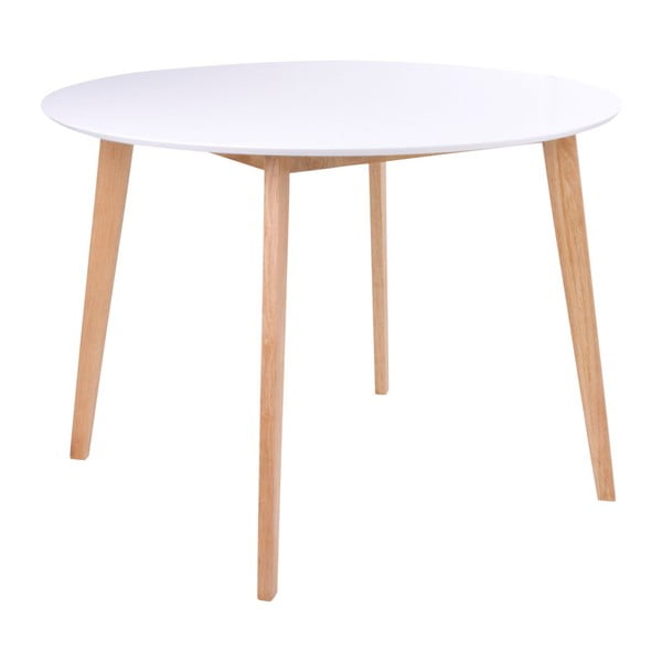 Jedilna miza z okroglim belim vrhom Bonami Essentials Vojens, ⌀ 105cm