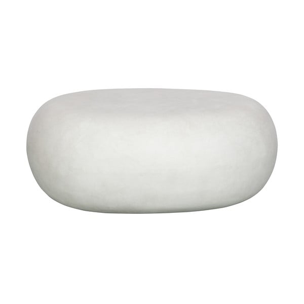 Bela vrtna mizica iz bele gline vtwonen Pebble, 65 x 49 cm