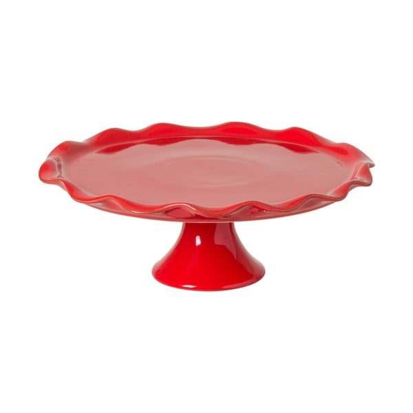 Rdeč keramični pladenj z nogo Casafina Cook & Host, ø 35,2 cm