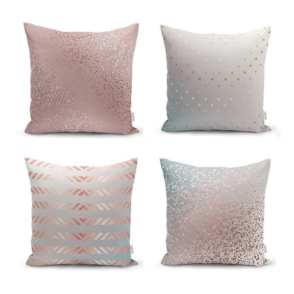 Komplet 4 prevlek za vzglavnik Minimalist Cushion Covers All About Pastel, 45 x 45 cm