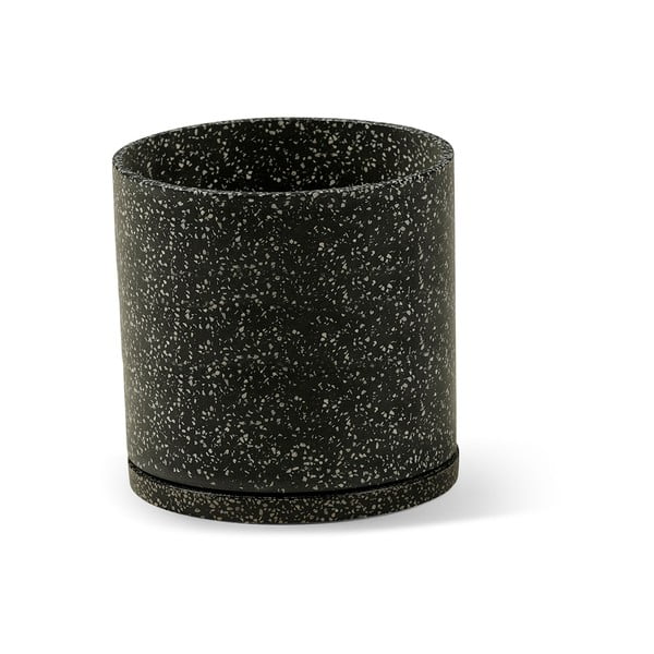 Črn cvetlični lonček Bonami Selection Terrazzo, ø 26 cm