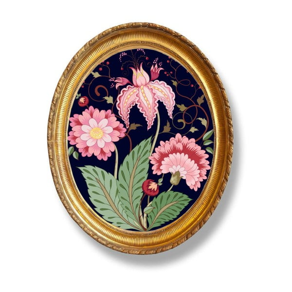 Ovalna stenska slika Velvet Atelier Flowers