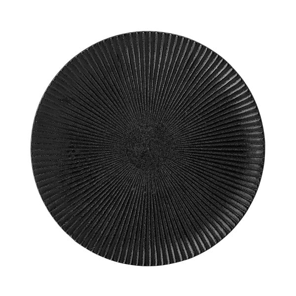 Črn keramičen krožnik Bloomingville Neri, ø 18 cm