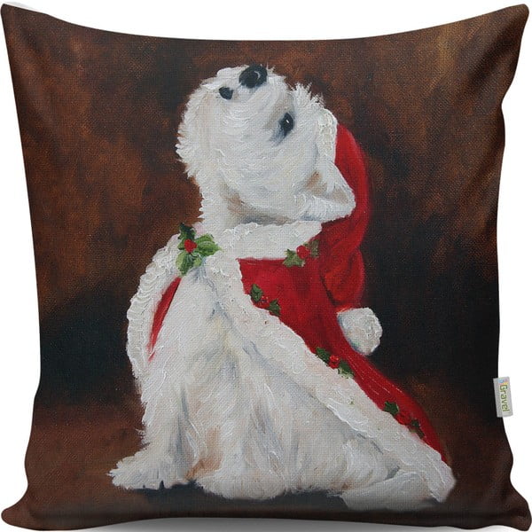 Okrasni vzglavnik Christmas Dog, 43 x 43 cm