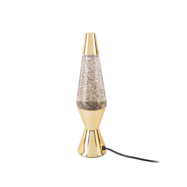 Namizna svetilka v zlati barvi z bleščicami Leitmotiv Glitter, višina 37 cm