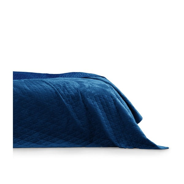 Modro pregrinjalo za posteljo AmeliaHome Laila Royal, 260 x 240 cm