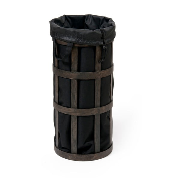 Črn koš za perilo s črno vrečko Wireworks Cage