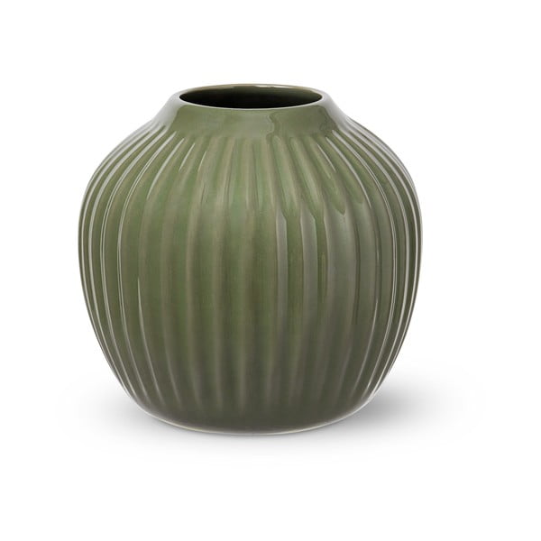 Temno zelena keramična vaza Kähler Design, višina 13 cm