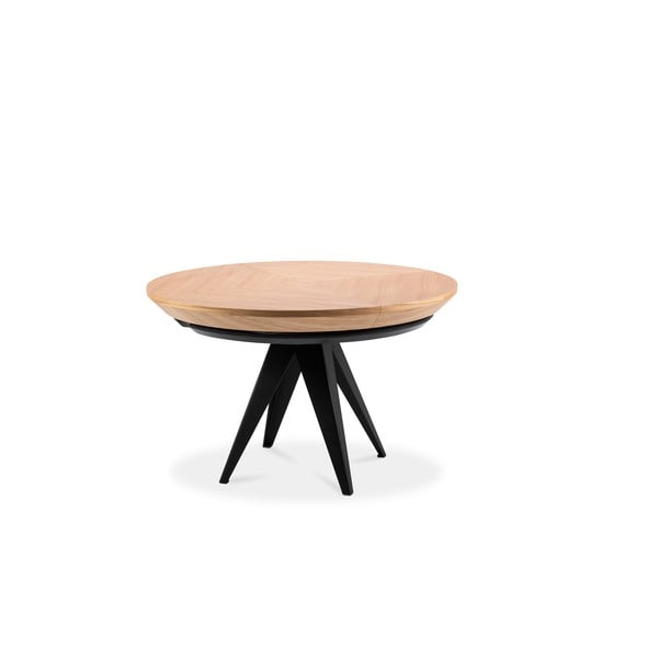 Raztegljiva miza s črnimi kovinskimi nogami Windsor & Co Sofas Magnus, ø 120 cm