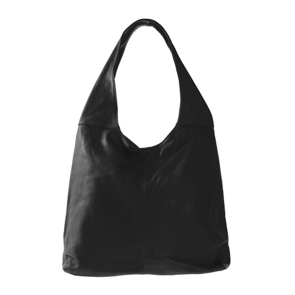 Črna usnjena torbica Chicca Borse Michela