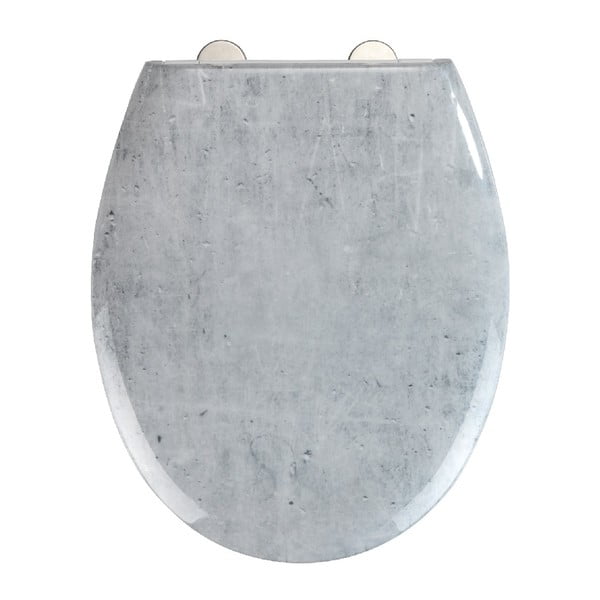 WC deska z enostavnim zapiranjem Wenko Easy Concrete, 44,5 x 37 cm