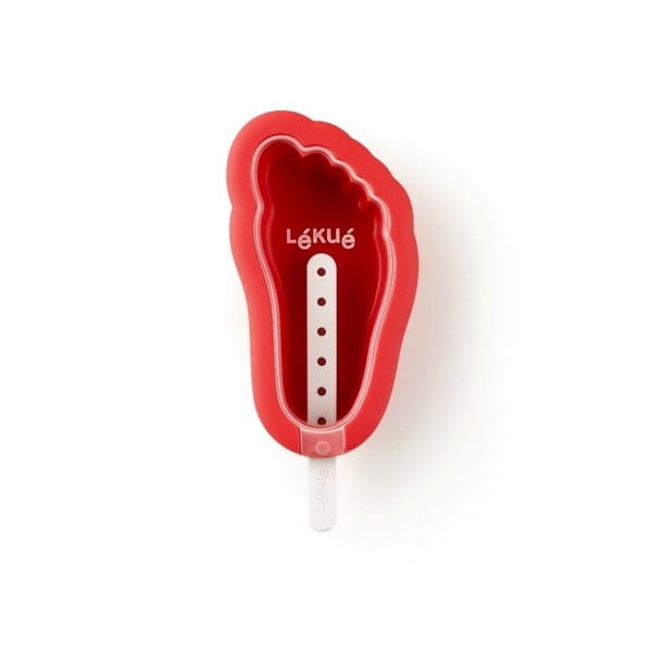 Rdeč silikonski model za sladoled v obliki stopala Lékué Iconic