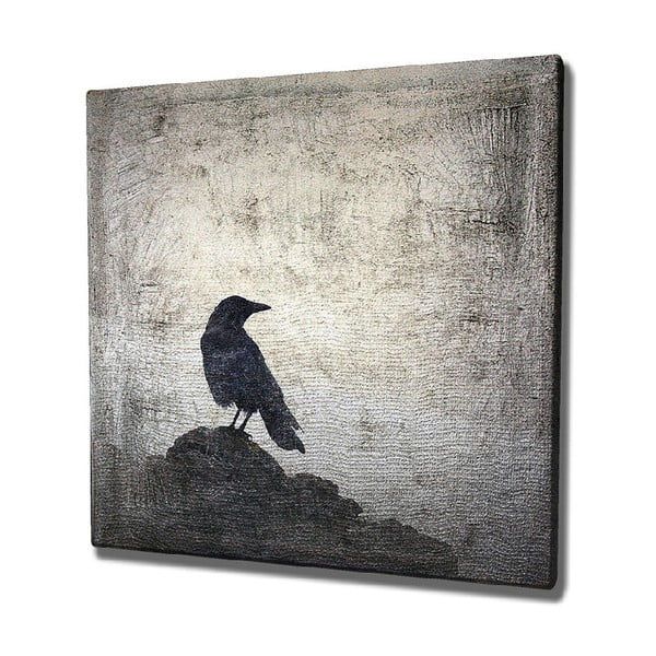 Stenska slika na platnu Black Bird, 45 x 45 cm