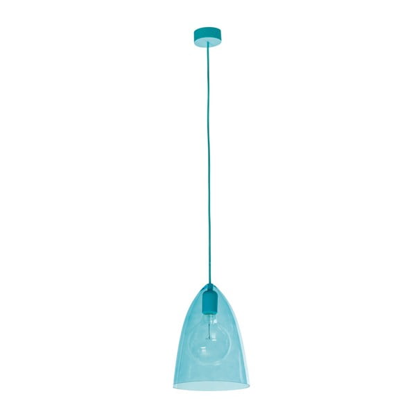 Modra viseča svetilka SULION Glassy
