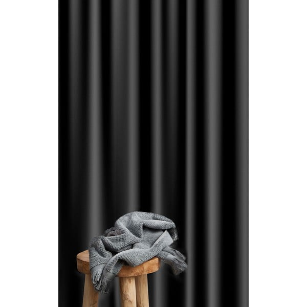 Črna tuš zavesa Bahne & CO Pure, 180 x 200 cm