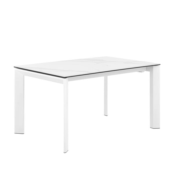 Belo-siva raztegljiva jedilna miza sømcasa Tamara, 160 x 90 cm