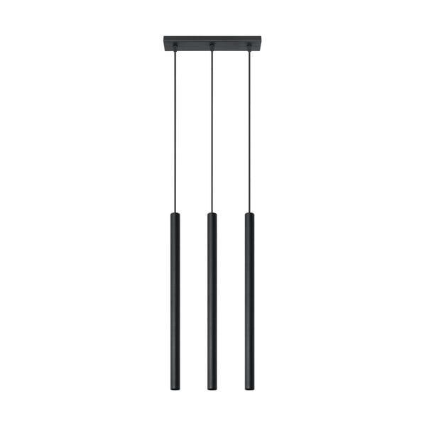 Črna viseča svetilka Nice Lamp Fideus, dolžina 30 cm