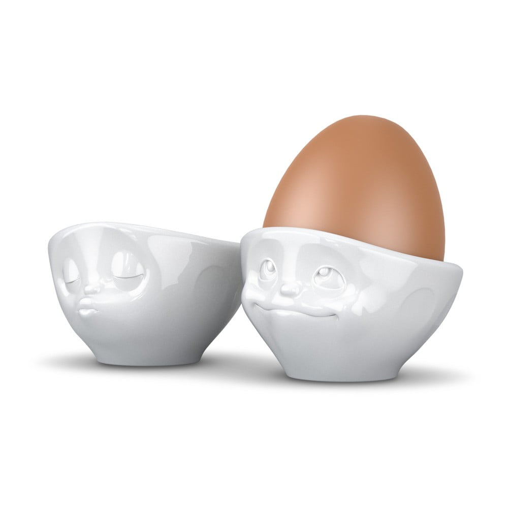 Komplet 2 posodic za jajca iz belega porcelana 58products, prostornina 100 ml