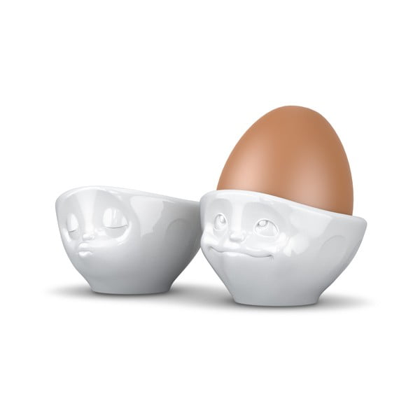 Komplet 2 posodic za jajca iz belega porcelana 58products, prostornina 100 ml
