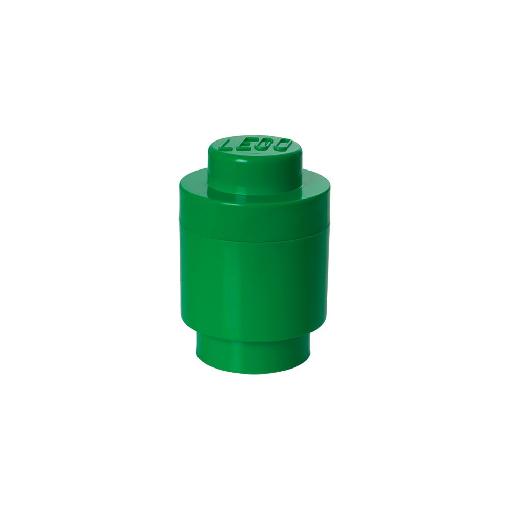 Zelena okrogla škatla za shranjevanje LEGO®, ⌀ 12,5 cm