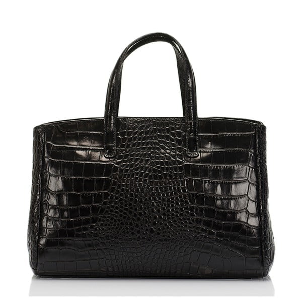 Črna usnjena torbica Lisa Minardi Magnata
