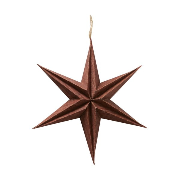 Rjava papirnata božična zvezda Boltz Kassia, ø 20 cm