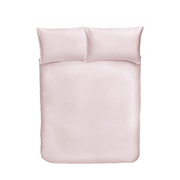 Roza bombažno satenasto posteljno perilo Bianca Blush, 135 x 200 cm
